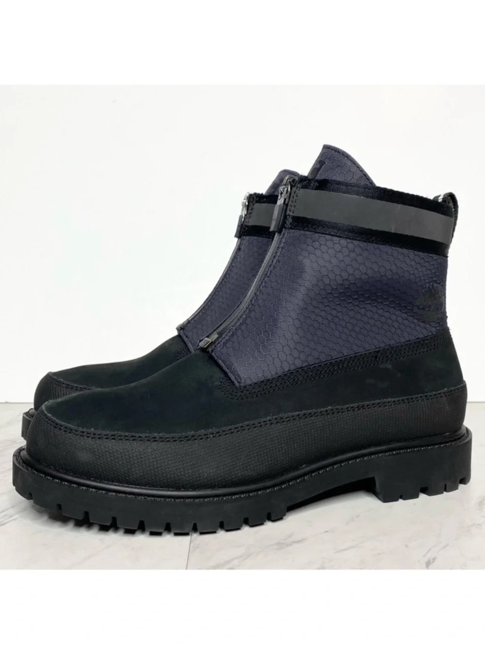 New! Timberland Heritage Front Zip Black Boot 6 1/2